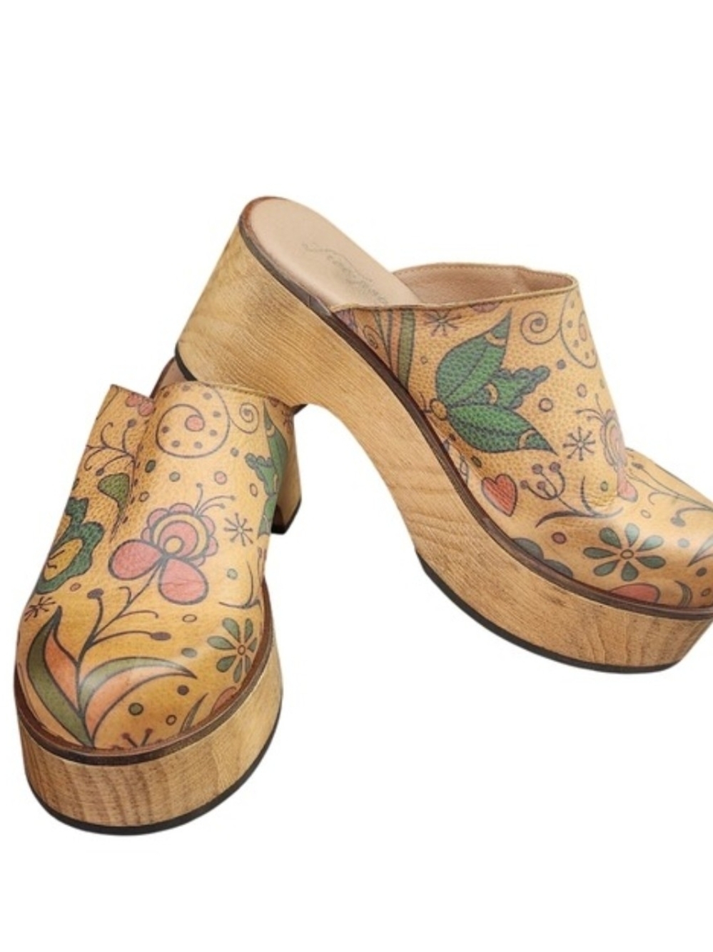 Free People Patsey Floral Platform Clogs. Size 9